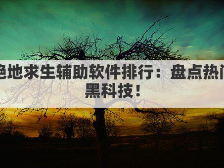 绝地求生辅助软件排行：盘点热门黑科技！