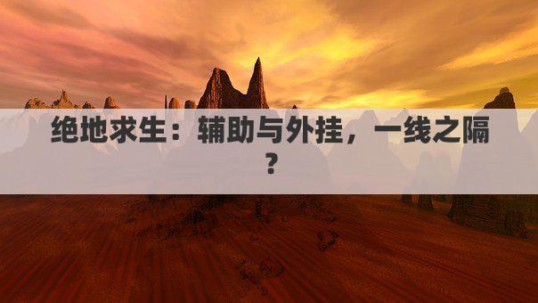 绝地求生：辅助与外挂，一线之隔？