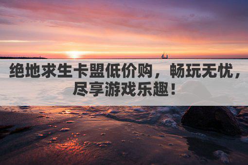 绝地求生卡盟低价购，畅玩无忧，尽享游戏乐趣！