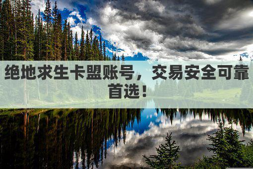 绝地求生卡盟账号，交易安全可靠首选！