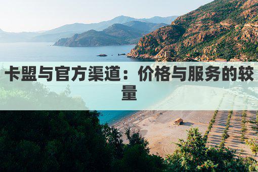 卡盟与官方渠道：价格与服务的较量