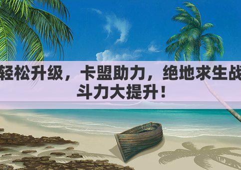 轻松升级，卡盟助力，绝地求生战斗力大提升！