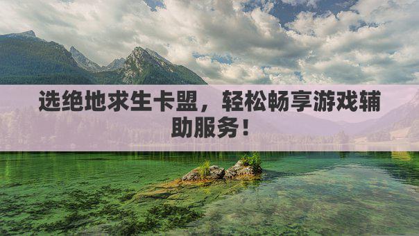 选绝地求生卡盟，轻松畅享游戏辅助服务！