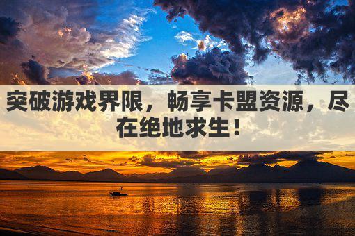突破游戏界限，畅享卡盟资源，尽在绝地求生！