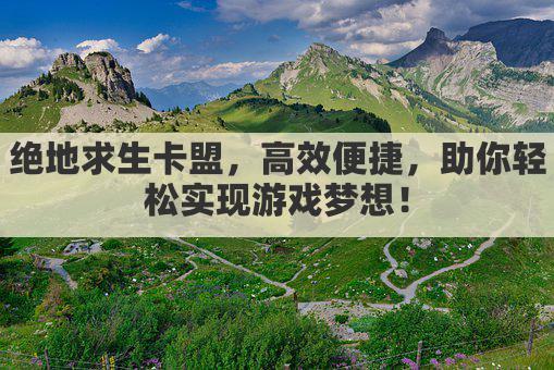 绝地求生卡盟，高效便捷，助你轻松实现游戏梦想！