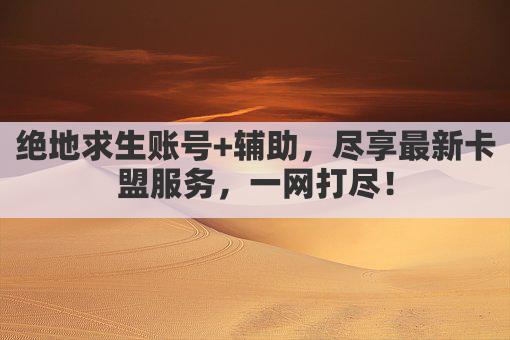 绝地求生账号+辅助,尽享最新卡盟服务,一网打尽!