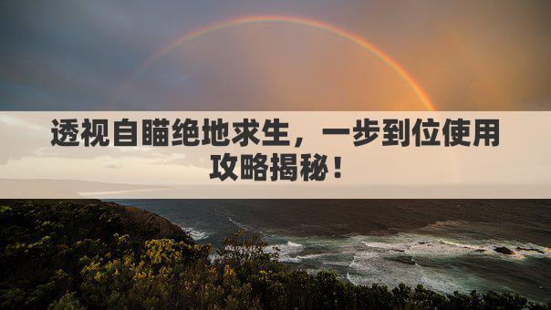 透视自瞄绝地求生，一步到位使用攻略揭秘！