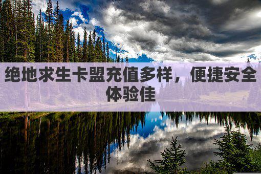 绝地求生卡盟充值多样，便捷安全体验佳