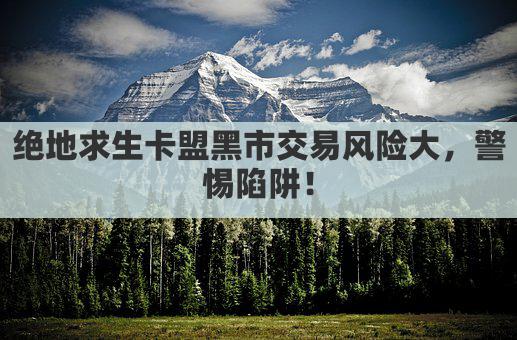 绝地求生卡盟黑市交易风险大，警惕陷阱！