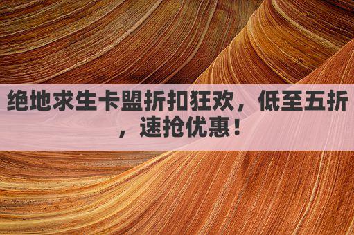 绝地求生卡盟折扣狂欢，低至五折，速抢优惠！