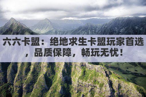 六六卡盟：绝地求生卡盟玩家首选，品质保障，畅玩无忧！