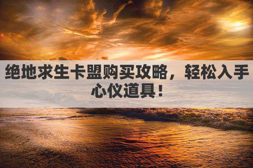 绝地求生卡盟购买攻略，轻松入手心仪道具！