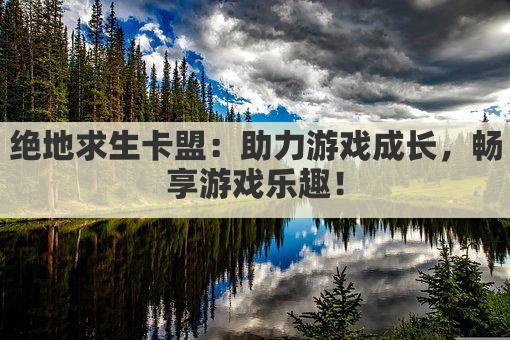 绝地求生卡盟：助力游戏成长，畅享游戏乐趣！