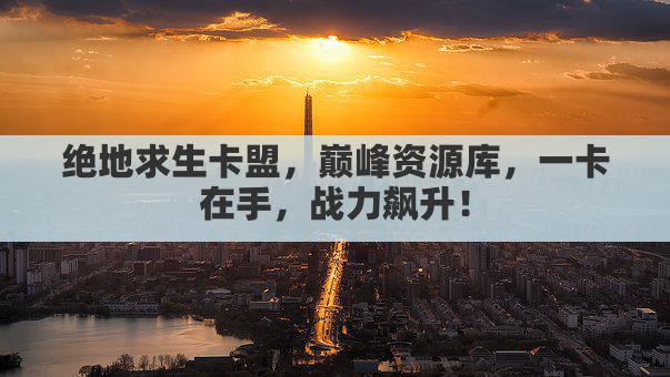 绝地求生卡盟，巅峰资源库，一卡在手，战力飙升！