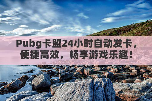 Pubg卡盟24小时自动发卡,便捷高效,畅享游戏乐趣!