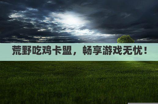 荒野吃鸡卡盟，畅享游戏无忧！