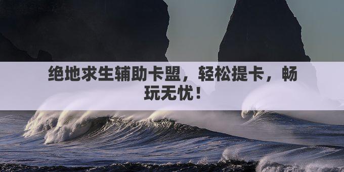 绝地求生辅助卡盟,轻松提卡,畅玩无忧!