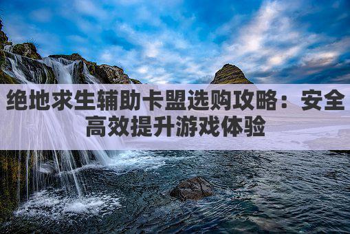 绝地求生辅助卡盟选购攻略：安全高效提升游戏体验
