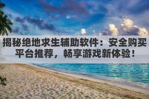 揭秘绝地求生辅助软件：安全购买平台推荐，畅享游戏新体验！