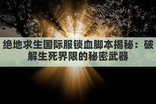 绝地求生国际服锁血脚本揭秘:破解生死界限的秘密武器