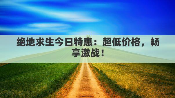 绝地求生今日特惠：超低价格，畅享激战！