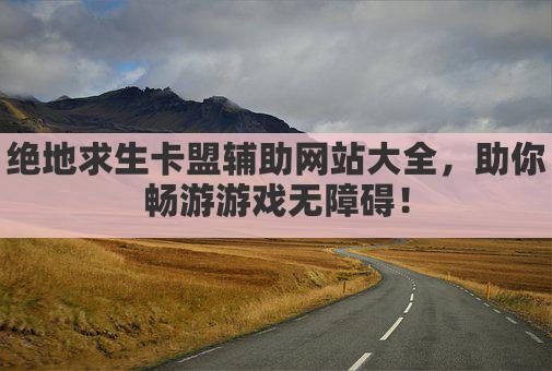 绝地求生卡盟辅助网站大全,助你畅游游戏无障碍!