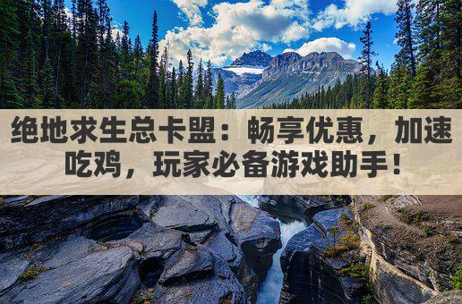绝地求生总卡盟：畅享优惠，加速吃鸡，玩家必备游戏助手！