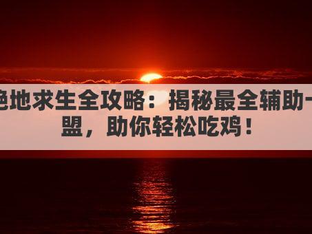 绝地求生全攻略：揭秘最全辅助卡盟，助你轻松吃鸡！