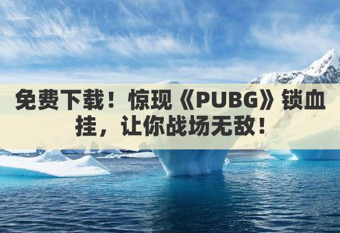 免费下载!惊现《PUBG》锁血挂,让你战场无敌!