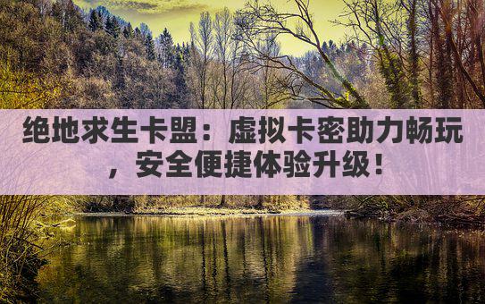 绝地求生卡盟：虚拟卡密助力畅玩，安全便捷体验升级！