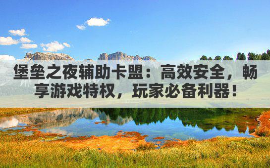 堡垒之夜辅助卡盟:高效安全,畅享游戏特权,玩家必备利器!