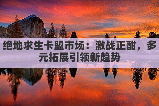 绝地求生卡盟市场：激战正酣，多元拓展引领新趋势