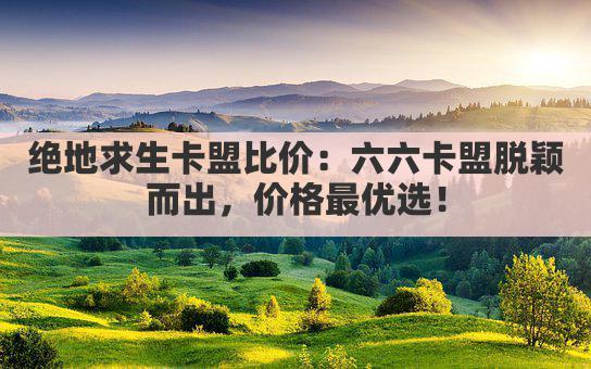 绝地求生卡盟比价：六六卡盟脱颖而出，价格最优选！