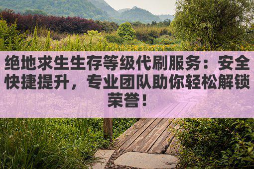 绝地求生生存等级代刷服务：安全快捷提升，专业团队助你轻松解锁荣誉！