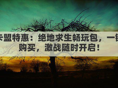 卡盟特惠：绝地求生畅玩包，一键购买，激战随时开启！