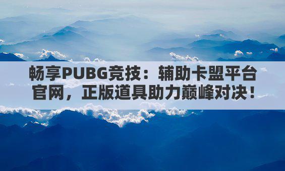 畅享PUBG竞技:辅助卡盟平台官网,正版道具助力巅峰对决!