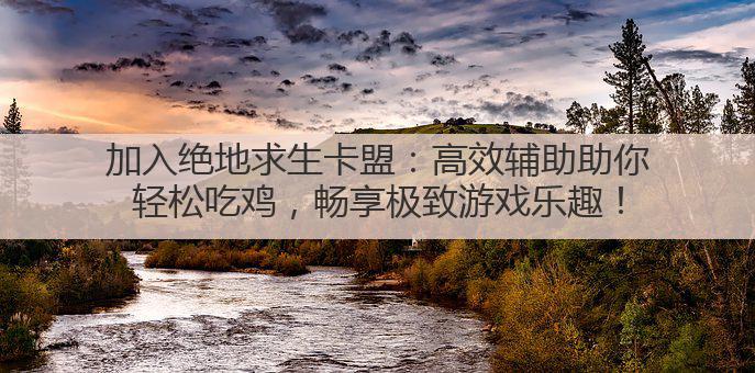 加入绝地求生卡盟：高效辅助助你轻松吃鸡，畅享极致游戏乐趣！