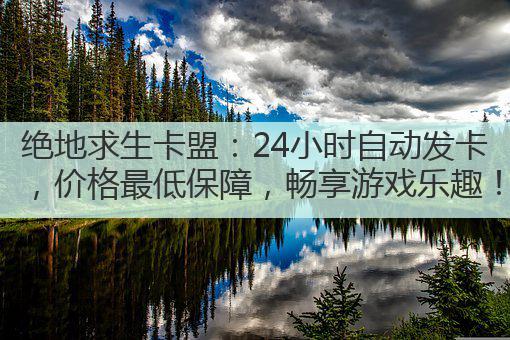 绝地求生卡盟:24小时自动发卡,价格最低保障,畅享游戏乐趣!