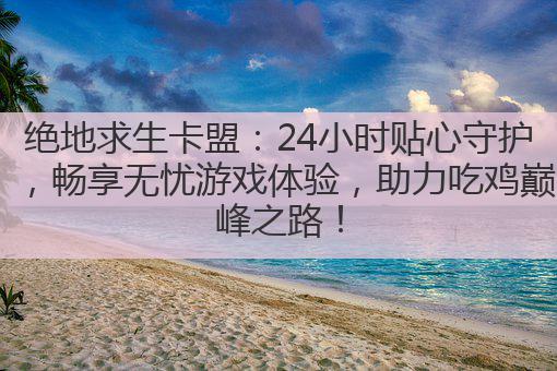 绝地求生卡盟：24小时贴心守护，畅享无忧游戏体验，助力吃鸡巅峰之路！