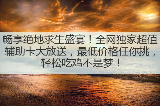 畅享绝地求生盛宴！全网独家超值辅助卡大放送，最低价格任你挑，轻松吃鸡不是梦！