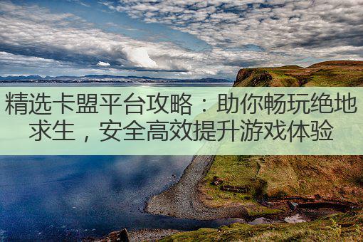 精选卡盟平台攻略：助你畅玩绝地求生，安全高效提升游戏体验