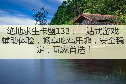 绝地求生卡盟133:一站式游戏辅助体验,畅享吃鸡乐趣,安全稳定,玩家首选!