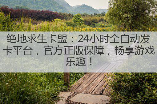 绝地求生卡盟24小时自动发卡平台:高效便捷,畅享游戏乐趣,安全稳定充值无忧