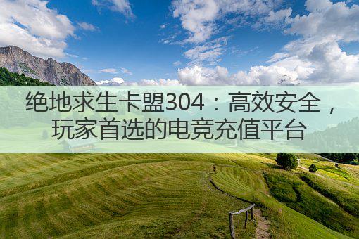绝地求生卡盟304：高效安全，玩家首选的电竞充值平台