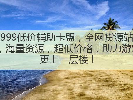999低价辅助卡盟,全网货源站,海量资源,超低价格,助力游戏更上一层楼!