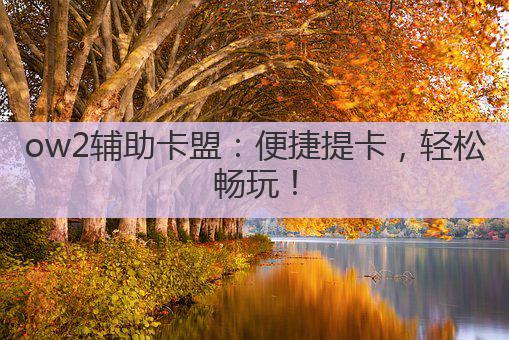 ow2辅助卡盟:便捷提卡,轻松畅玩!