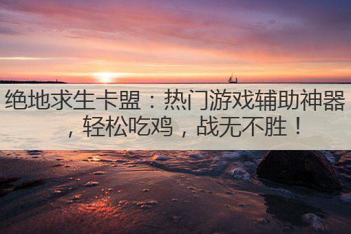 绝地求生卡盟：热门游戏辅助神器，轻松吃鸡，战无不胜！