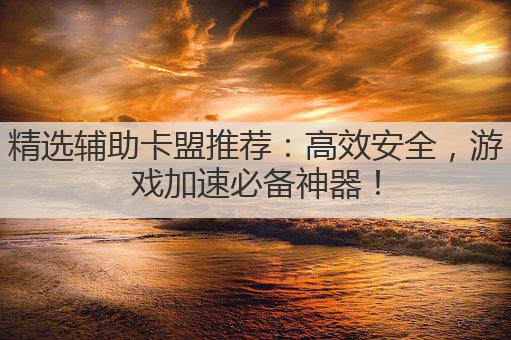 精选辅助卡盟推荐：高效安全，游戏加速必备神器！