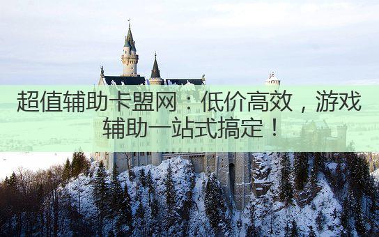 超值辅助卡盟网：低价高效，游戏辅助一站式搞定！