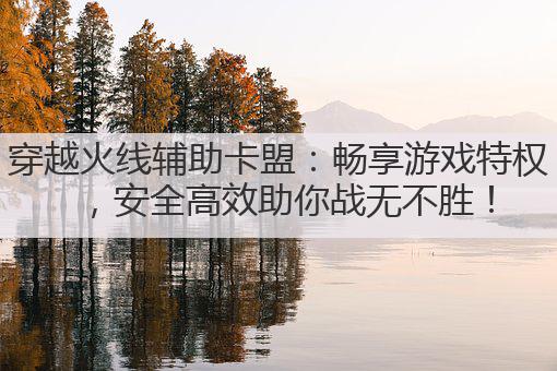 穿越火线辅助卡盟:畅享游戏特权,安全高效助你战无不胜!